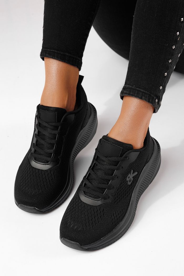 Adidasi dama negri din material textil Anaiss #24389