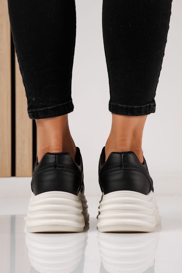 Adidasi dama negri din piele ecologica Adelina #24283