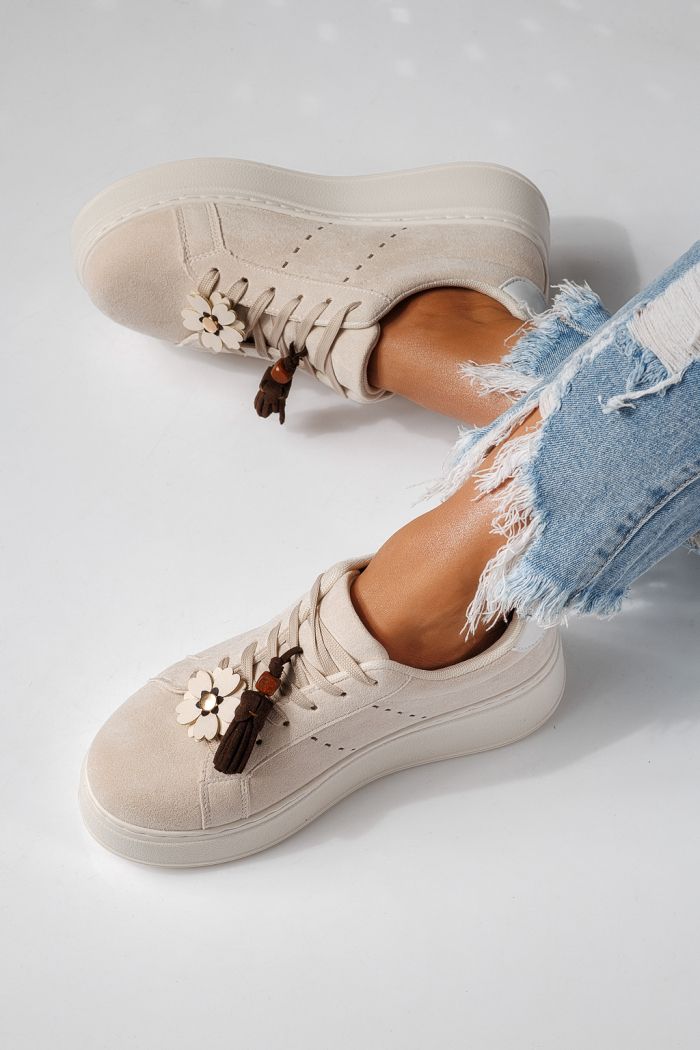 Adidasi dama bej din piele ecologica Aliss #24316