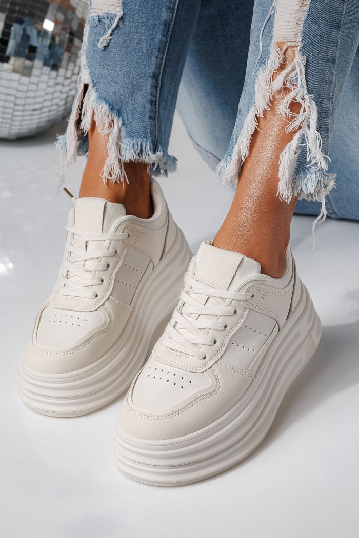 Adidasi dama bej din piele ecologica Adelina #24284