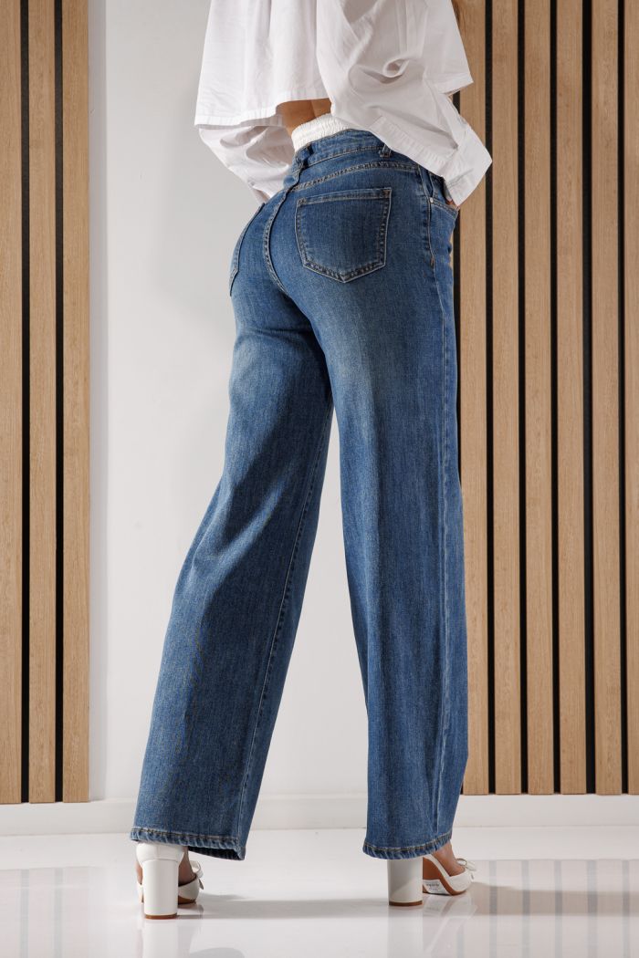 Blugi Wide Leg Dama Ali Albastri #A1362