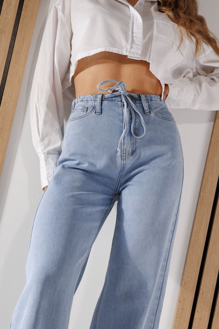 Blugi Wide Leg Fit Dama Anne Albastri #A1367