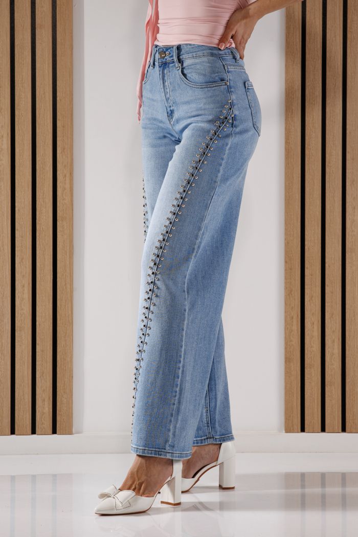 Blugi Wide Leg Dama Kate Albastri #A1351