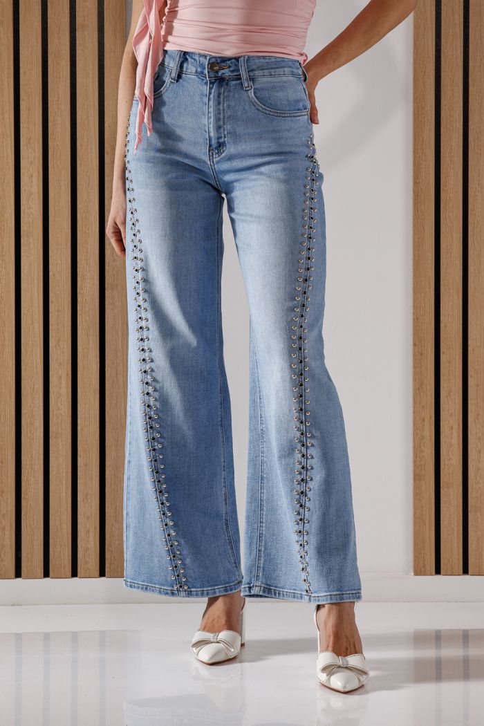 Blugi Wide Leg Dama Kate Albastri #A1351