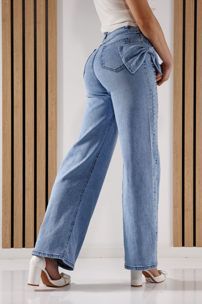 Blugi Evazati Dama Amira Albastri #A1344