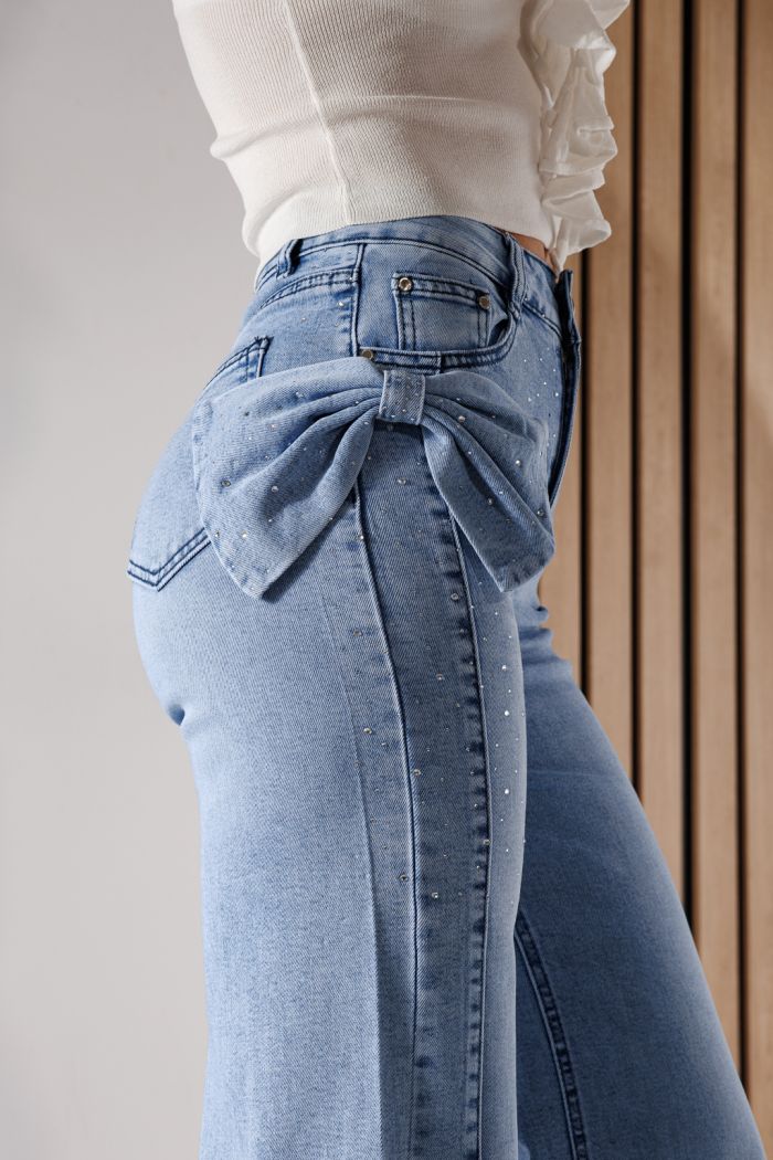 Blugi Evazati Dama Amira Albastri #A1344