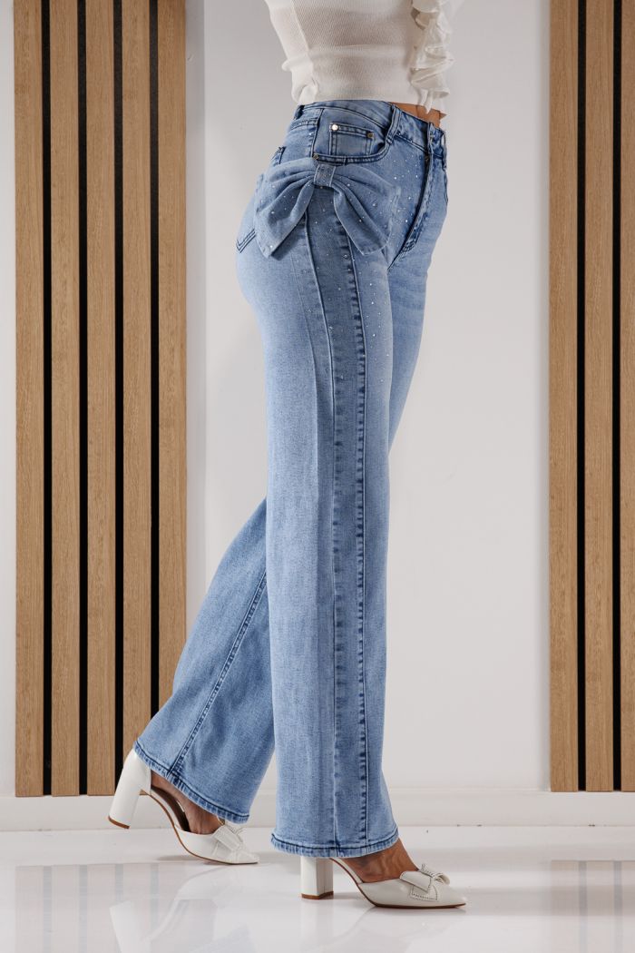 Blugi Evazati Dama Amira Albastri #A1344