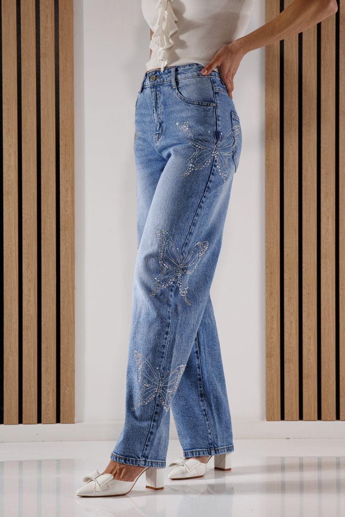 Blugi Evazati Dama Isabel Albastri #A1349