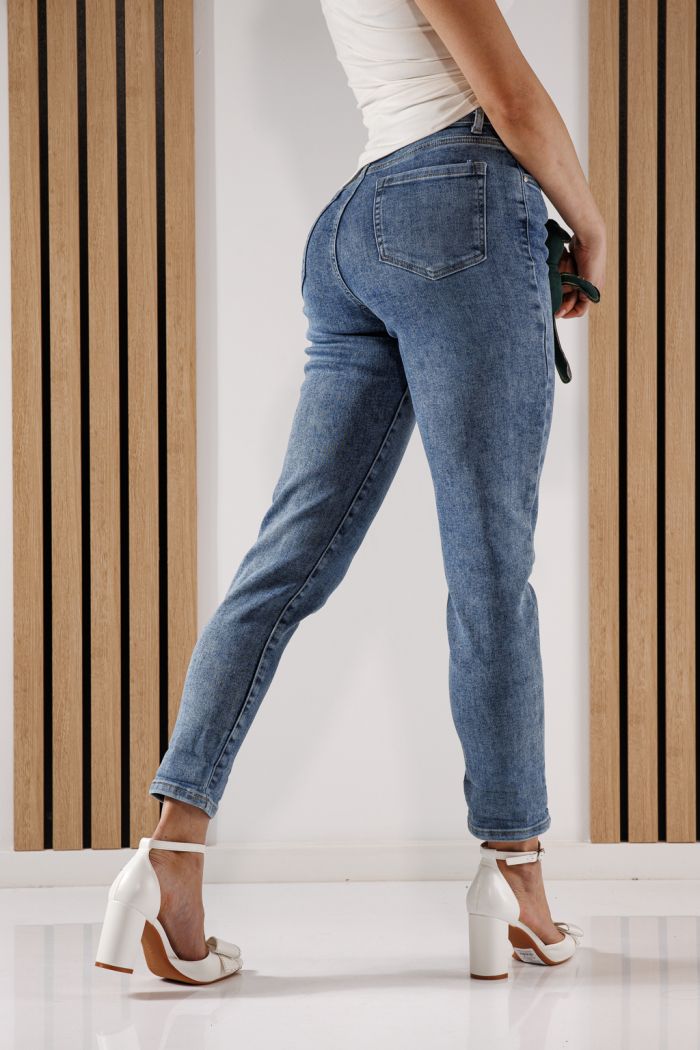 Blugi Baggy Fit Dama Andreea Albastri #A1353