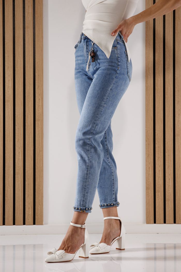 Blugi Baggy Fit Dama Alexia Albastri #A1359