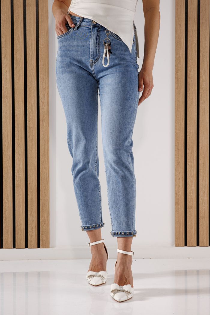 Blugi Baggy Fit Dama Alexia Albastri #A1359