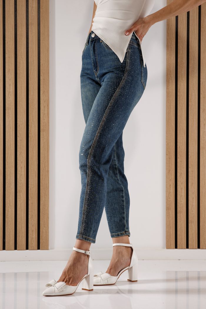 Blugi Baggy Fit Dama Tina Albastri #A1364