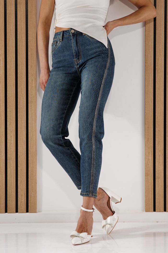 Blugi Baggy Fit Dama Tina Albastri #A1364