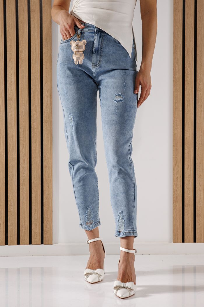 Blugi Baggy Fit Dama Allana Albastri #A1366