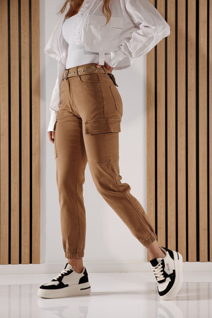 Blugi Tip Cargo Dama Mara Khaki #A604