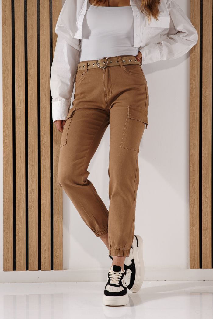 Blugi Tip Cargo Dama Mara Khaki #A604