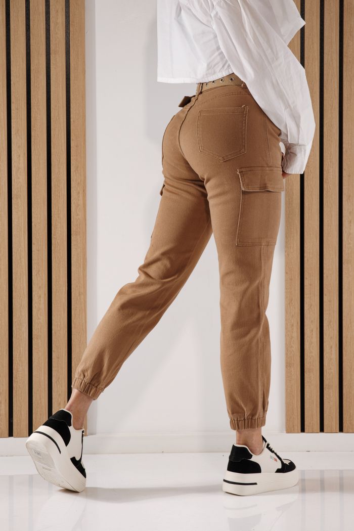 Blugi Tip Cargo Dama Mara Khaki #A604