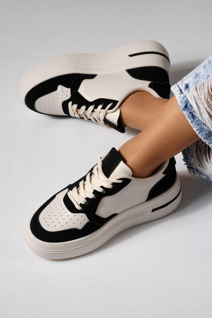 Adidasi dama negri din piele ecologica Sofia #24392