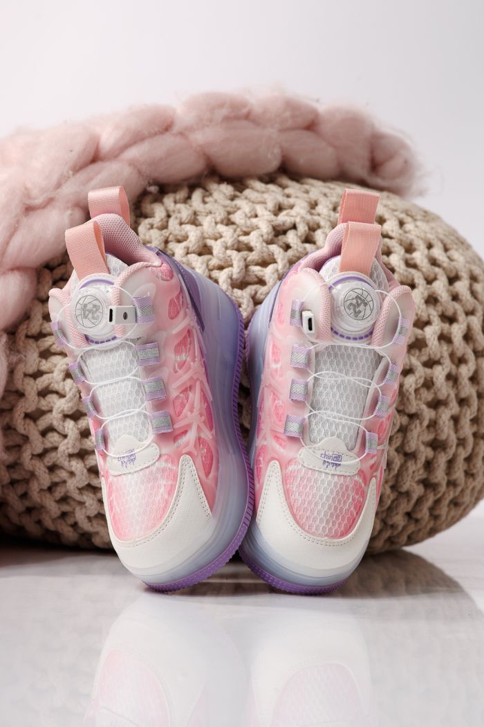 Adidasi cu role mov din material textil Helys #24408