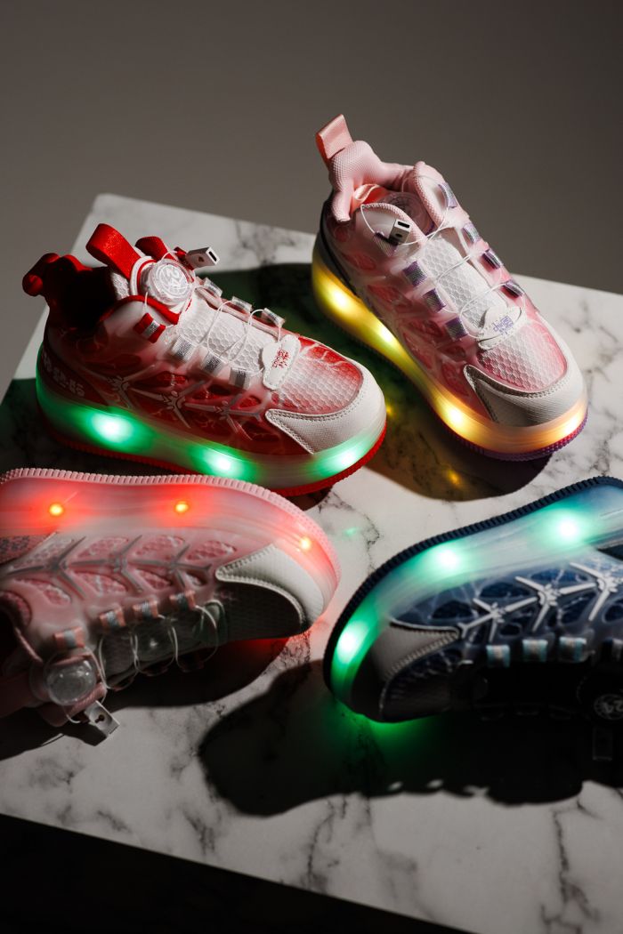 Adidasi cu role negri din material textil  Helys #24409