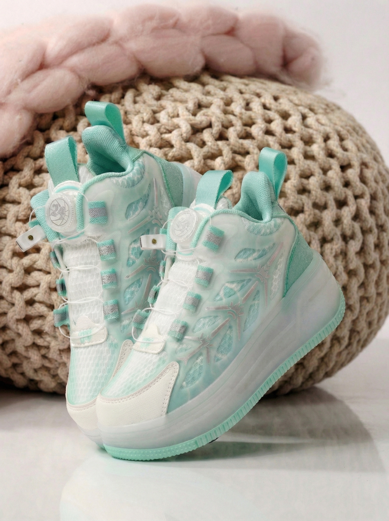 Adidasi cu role verzi din material textil Helys #24393