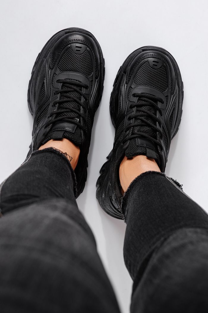 Adidasi dama negri din material textil Edith #24453