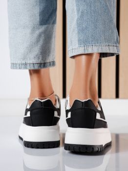 Adidasi dama albi din piele ecologica Mavis #24465