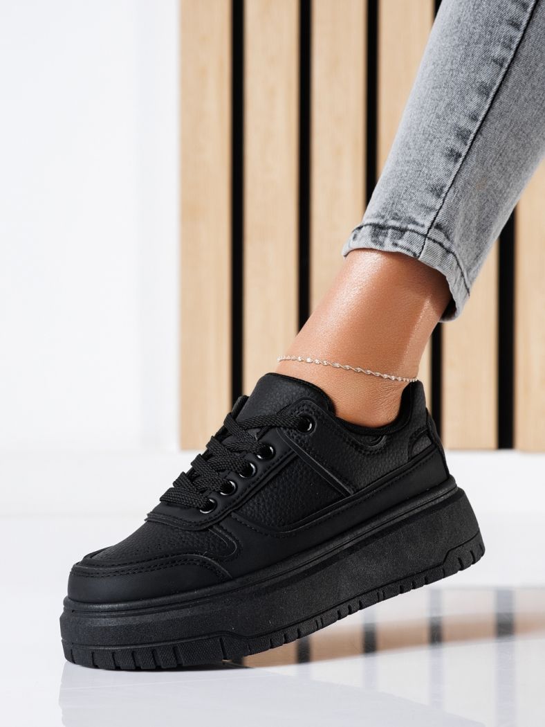 Adidasi dama negri din piele ecologica Mavis #24467