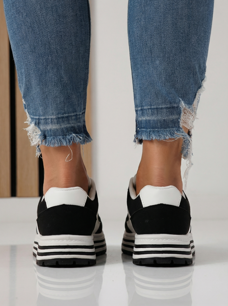 Adidasi dama albi din piele ecologica Tabitha #24454