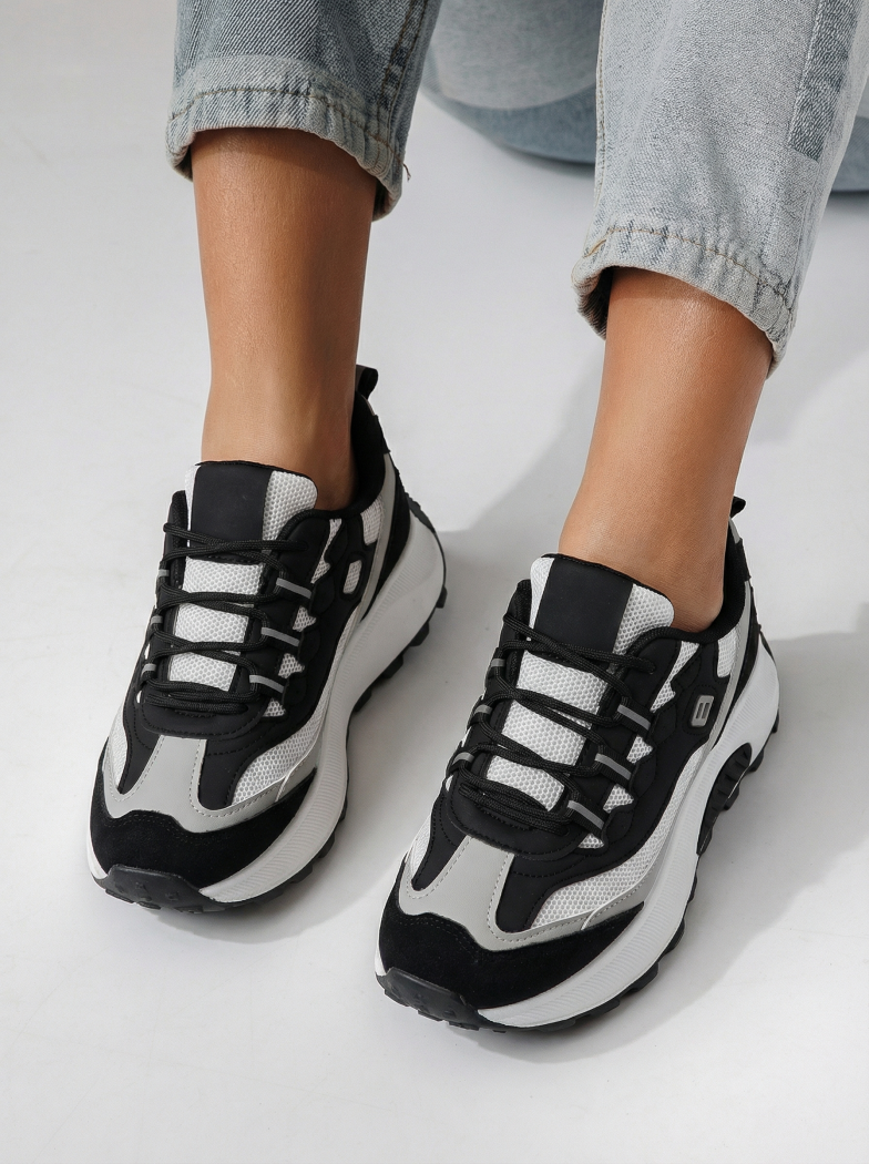 Adidasi dama negri din material textil Agatha #24412