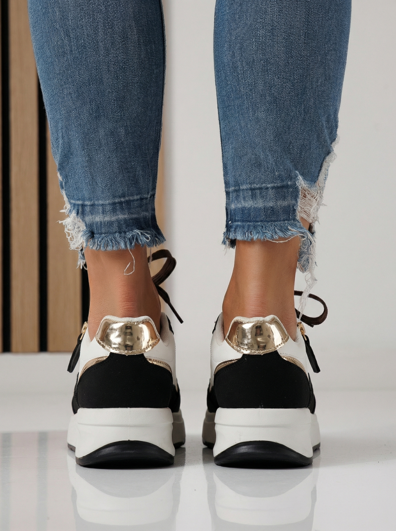 Adidasi dama negri din piele ecologica Alana #24417