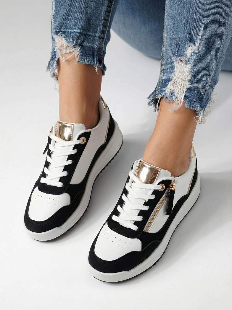 Adidasi dama negri din piele ecologica Alana #24417