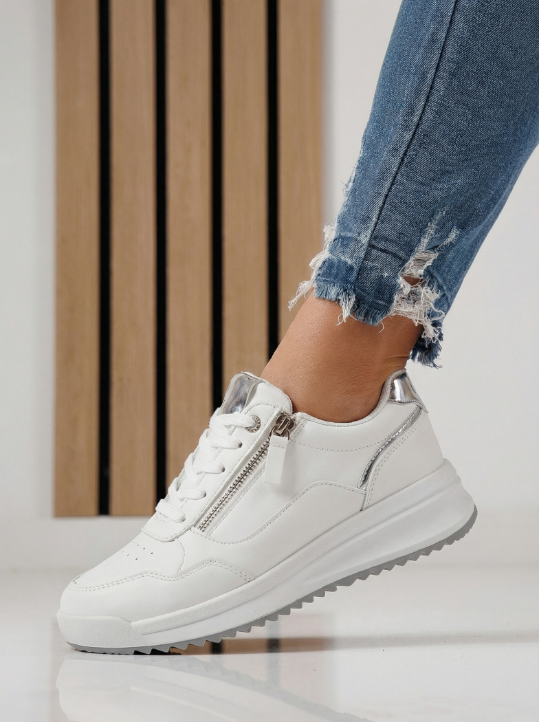 Adidasi dama gri din piele ecologica Alana #24416