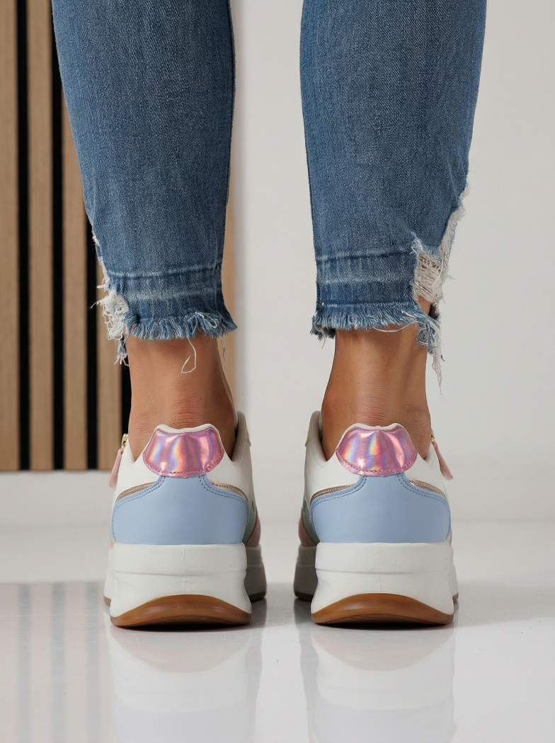 Adidasi dama multicolor din piele ecologica Alana #24415