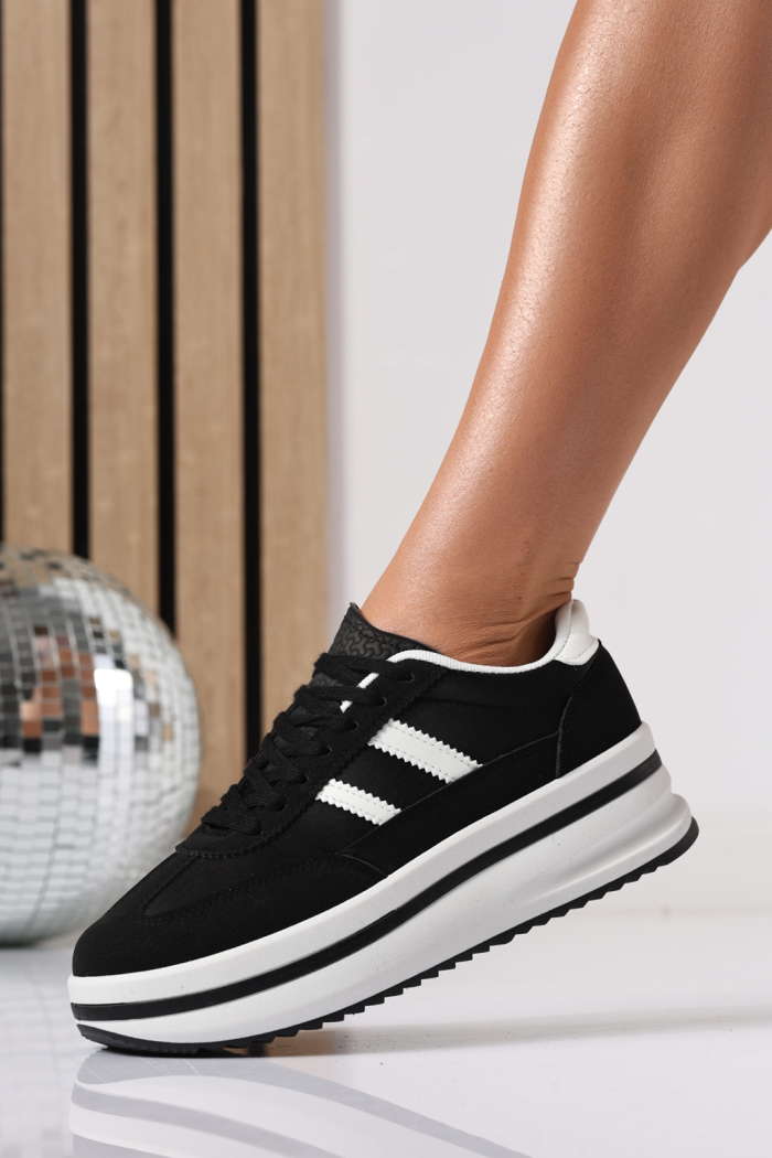 Adidasi dama negri din piele ecologica Diana2 #24477