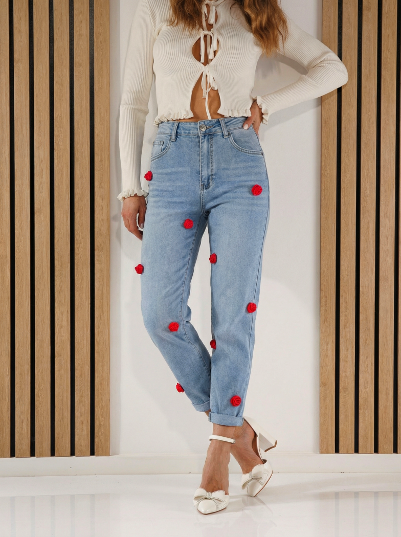 Blugi Baggy Fit Dama Giorgia Albastri #A1390