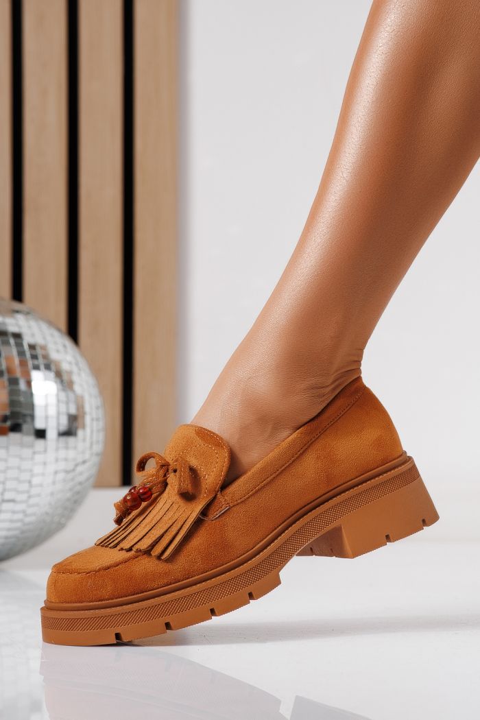 Pantofi casual dama maro din piele ecologica intoarsa Eliana #24441