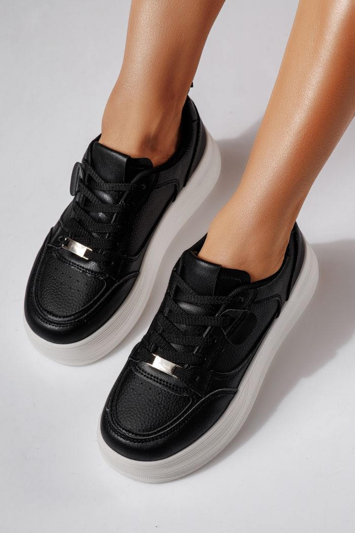 Adidasi dama negri din piele ecologica Adna #24410