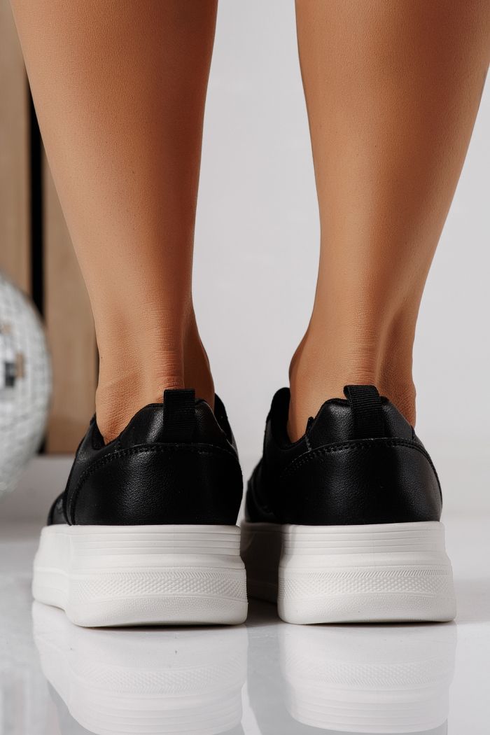 Adidasi dama negri din piele ecologica Adna #24410