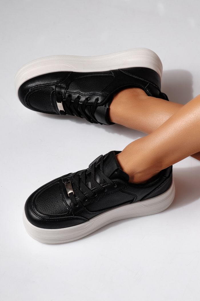 Adidasi dama negri din piele ecologica Adna #24410