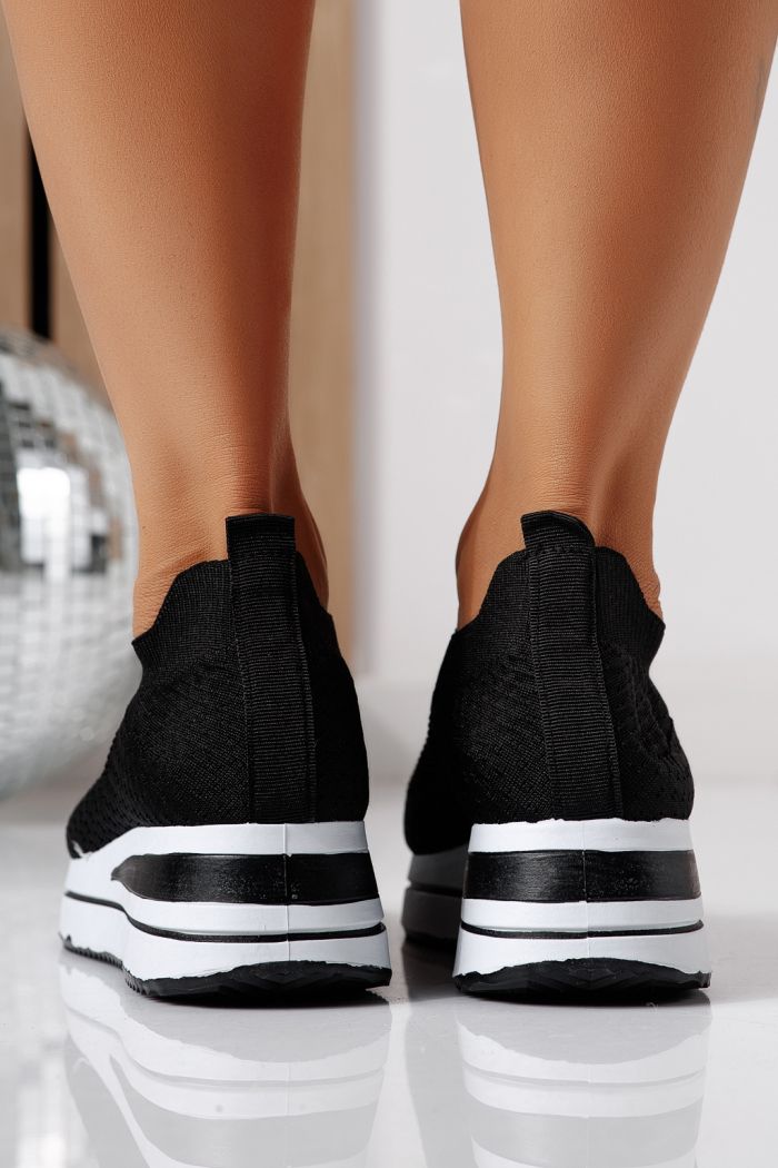 Adidasi dama negri din material textil Fausta #24471