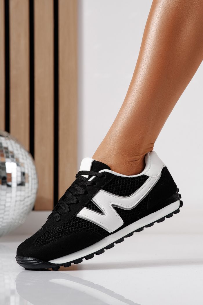 Adidasi dama negri din piele ecologica Federica #24473