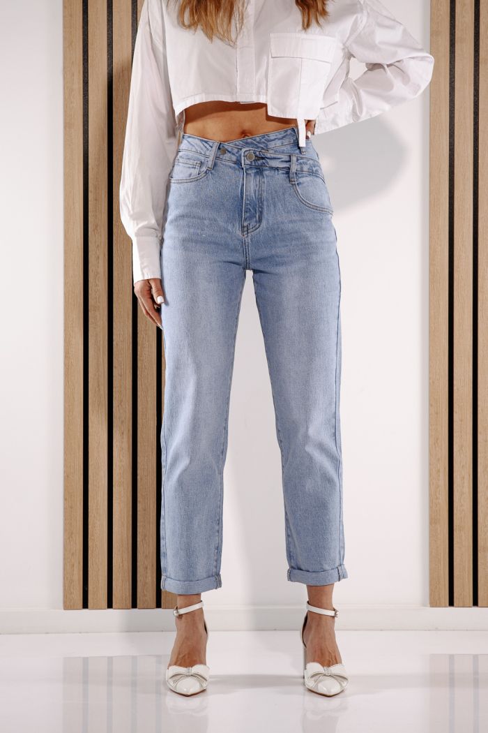 Blugi Baggy Fit Dama  Nadia Albastri #A1379