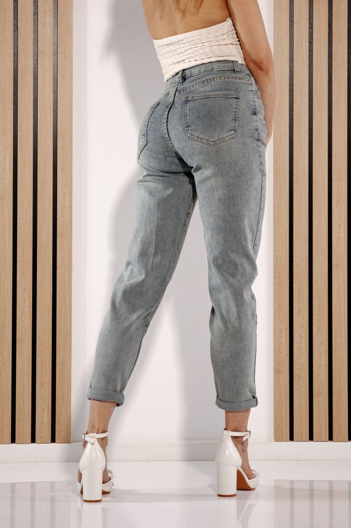 Дънки Baggy Fit Дамски Olga Сини #A1381