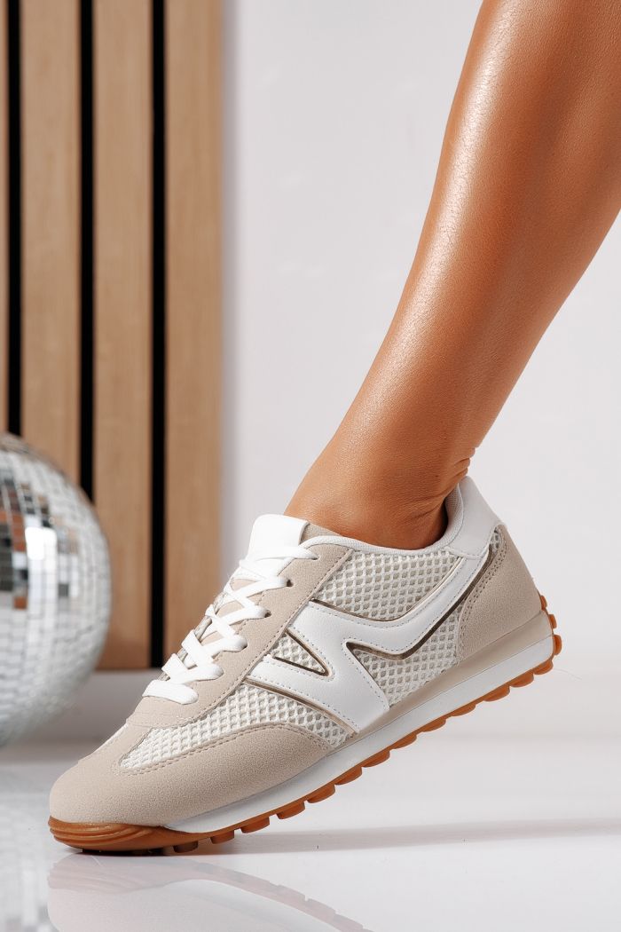 Adidasi dama bej din piele ecologica Federica #24474