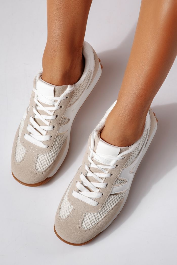 Adidasi dama bej din piele ecologica Federica #24474