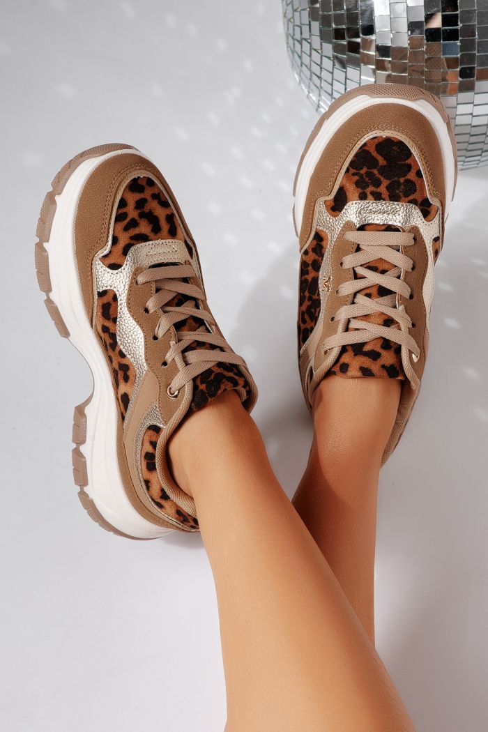 Adidasi dama leopard din piele ecologica Savina #24494