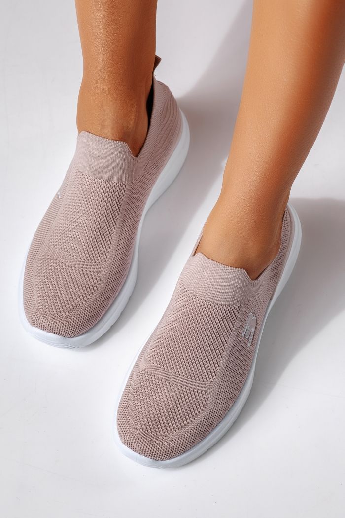 Adidasi dama roz din material textil Alona #24461