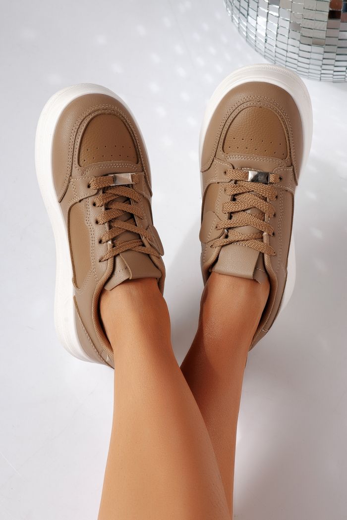 Adidasi dama khaki din piele ecologica Adna #24411