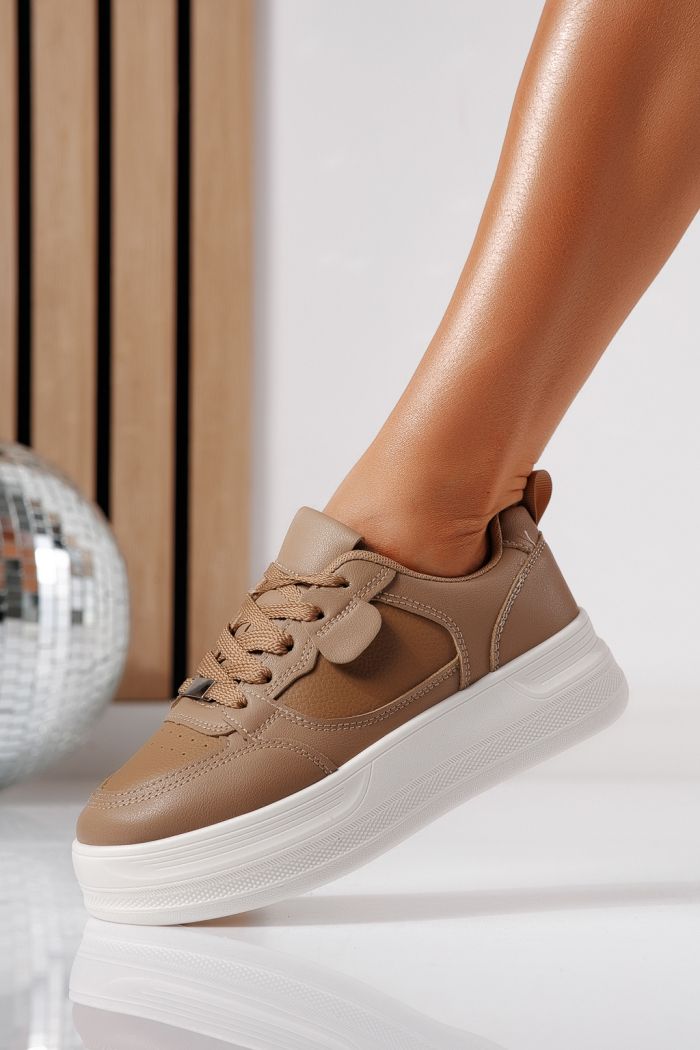 Adidasi dama khaki din piele ecologica Adna #24411